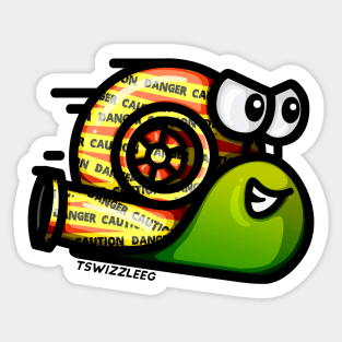 Turbo Snail - Caution (Green) Sticker